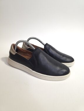 UGG Cas Slip On Sneakers Women Black Gold Leather Comfort Casual Shoes Size 7.5